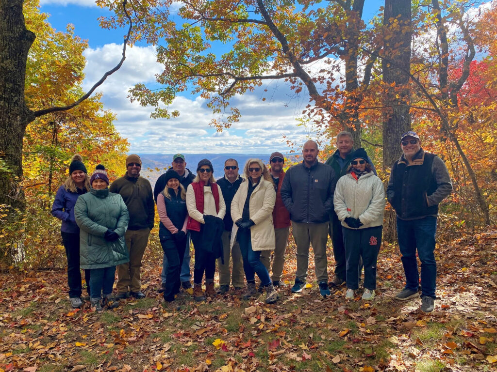 Ascend senior leadership team takes a field trip to hike Chestnut Mountain with the Nature Conservancy.