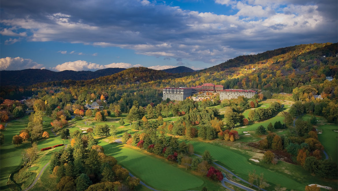 Aerial photo - The Omni Grove Park Inn in Asheville, North Carolina