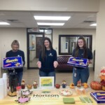 Horizon Credit Union employees highlight the tasty treats for ICU Day. Horizon Credit Union