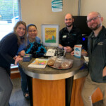 TVFCU employees showcase goodies for members at the Athens Branch. TVFCU