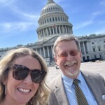Sarah Waters, chief advocacy officer, and John McKechnie, contract lobbyist, stand in front of the Capitol. Sarah Waters, chief advocacy officer, and John McKechnie, contract lobbyist, stand in front of the Capitol.