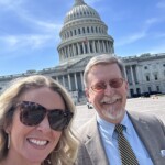 Sarah Waters, chief advocacy officer, and John McKechnie, contract lobbyist, stand in front of the Capitol. Sarah Waters, chief advocacy officer, and John McKechnie, contract lobbyist, stand in front of the Capitol.
