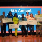 Todd Fortner, president and CEO, TVFCU, Chattanooga Idea Leap Grant winners, and Tommy Nix, vice president of business and commercial services, TVFCU.