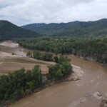 An aerial look at Unicoi County after Helene. Photo taken by the son-in-law of Amy Banks, CEO of Clinchfield Federal Credit Union in Erwin.