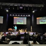 Marty Stubblefield, CEO at Scenic Community Credit Union, speaks to employees at the credit union's All-Staff Meeting.
