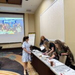 Credit union chapter leaders participate in an interactive reality fair simulation.