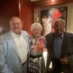 Fred Robinson, president and CEO of the Tennessee League, visits with Bonnette Dawson, CEO of Old Hickory Credit Union, and Bill Jennings, Old Hickory Credit Union board chair, to help celebrate Bonnette Dawson's 50 years of credit union service.