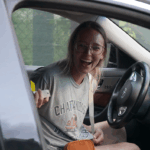 Lindsey B. wins a car at TVFCU's Used Car Night!