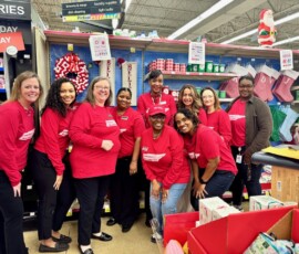 Credit union volunteers at the Winchester Road Kroger in Memphis.