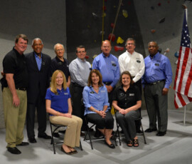 TVFCU Board of Directors after the 2014 Annual Meeting at High Point Climbing Gym.