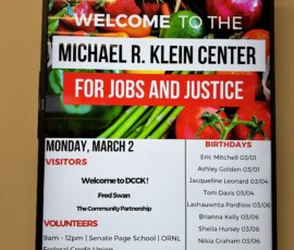 The welcome sign for DC Central Kitchen.