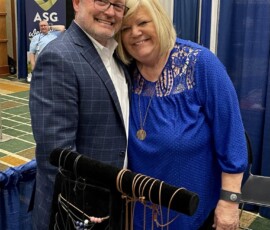 Brian Trotter, president and CEO of EPB Employees Credit Union, and Sandy Lingerfelt gather at a League Annual Convention & Expo.