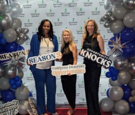 Melva Brewer, director of lending, Southern Security Credit Union; Jamie Strayer, creator and executive producer of Opportunity Knocks; and Dawn Graeter, CEO, Southern Security Credit Union; at the Opportunity Knocks Season 3 Premier Monday, June 1, at Malco Collierville Towne Cinema Grill & MXT.
