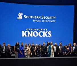 The Southern Security Credit Union Team with Kristina, Opportunity Knocks Season 3 participant, at the Opportunity Knocks Premier Monday, June 1, at Malco Collierville Towne Cinema Grill & MXT.