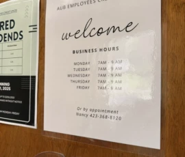 AUB Employees Credit Union is open two hours each morning.
