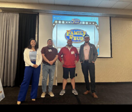 Participants play a credit union version of Family Feud.