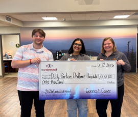 tnConnect Credit Union donates to Dolly Parton Children's Hospital earlier this year.