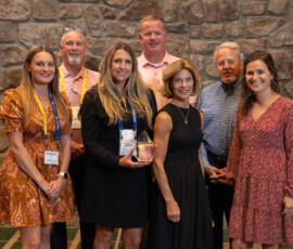 US Community Credit Union receives a marketing award for the Credit Union for Kids Golf Tournament.