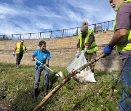 TVFCU volunteers help host a river cleanup along Spring Creek in Chattanooga.